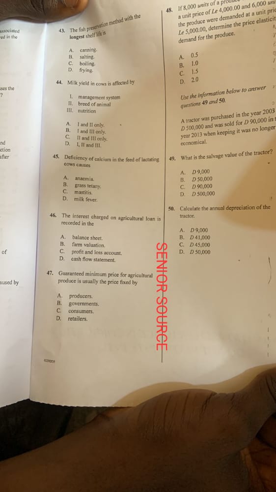 waec gce agric essay and objective 2022